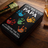 To Dad From The Reasons You Smoke - Personalized Father Travel Cigar Humidor Case
