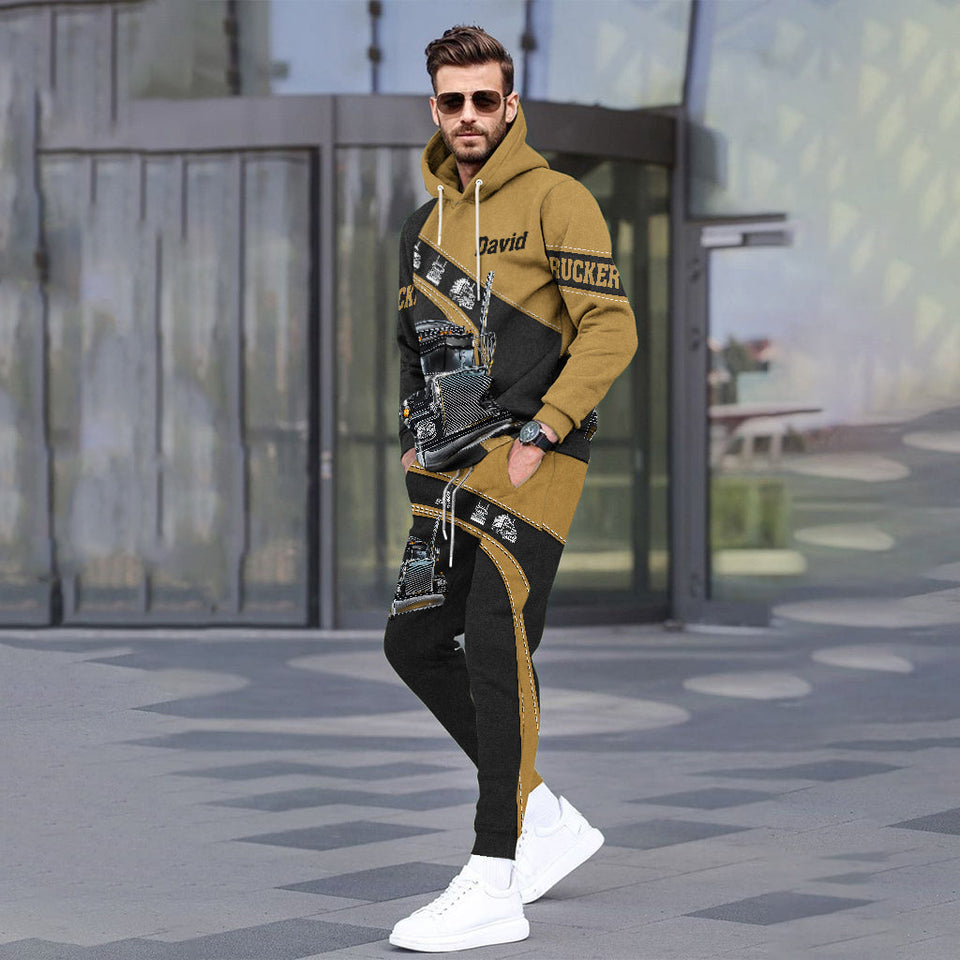 Truck Driver - Personalized Trucker Hoodie and Sweatpants