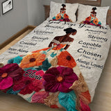 God Says You Are - Personalized African American Quilt Set