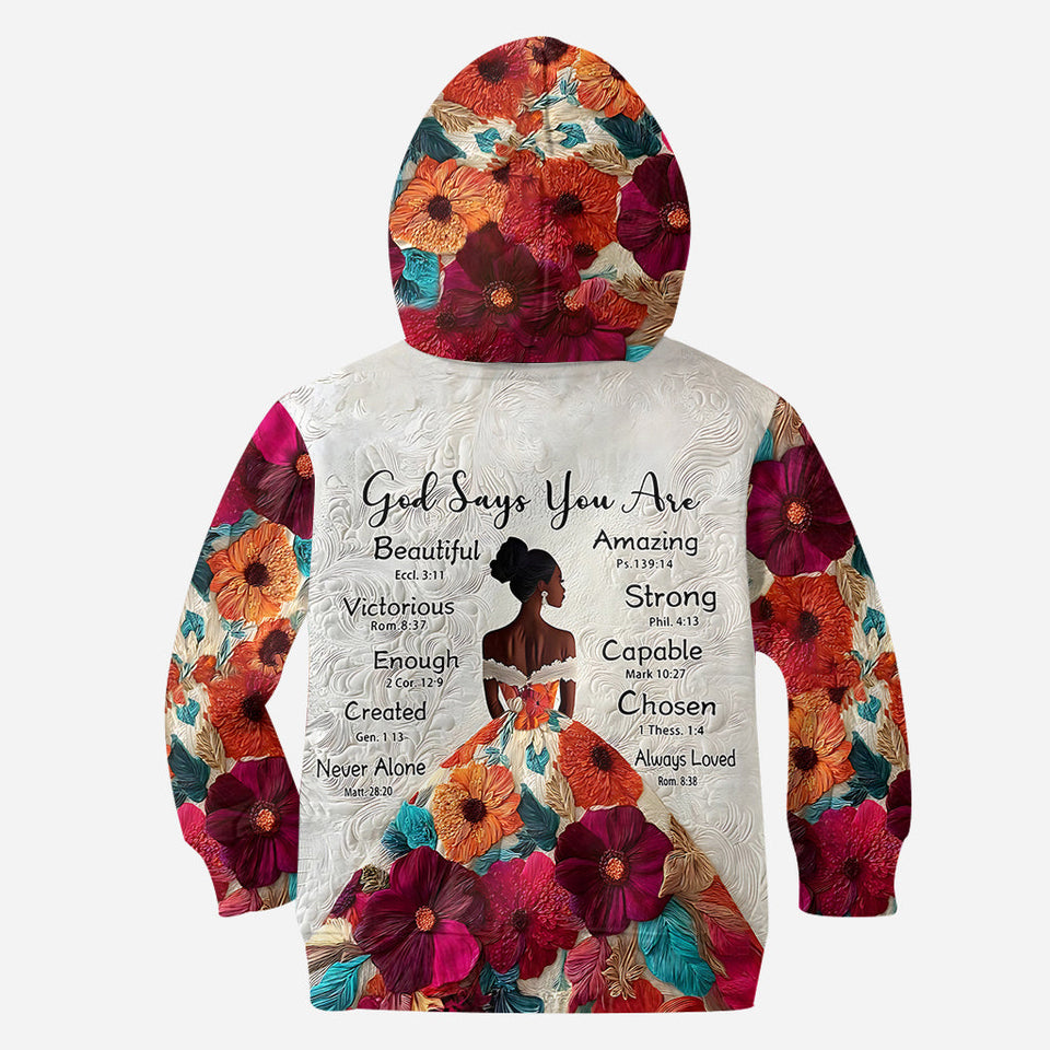 God Says You Are - Personalized African American All Over Shirt
