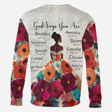 God Says You Are - Personalized African American All Over Shirt