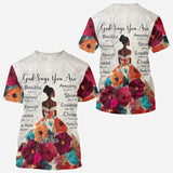 God Says You Are - Personalized African American All Over Shirt