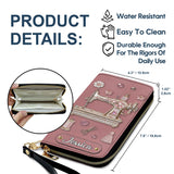 Beautiful Sewing Machine - Personalized Sewing Leather Long Wallet
