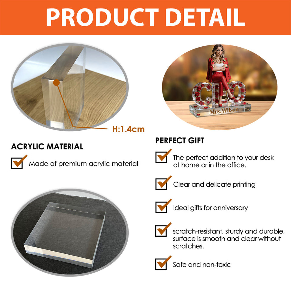 Custom Any Photo - Personalized Colleague Custom Shaped Acrylic Plaque