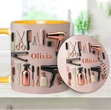 Proud Hair Stylist - Personalized Hairdresser Accent Mug & Coaster