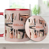 Proud Hair Stylist - Personalized Hairdresser Accent Mug & Coaster