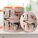 Proud Hair Stylist - Personalized Hairdresser Accent Mug & Coaster