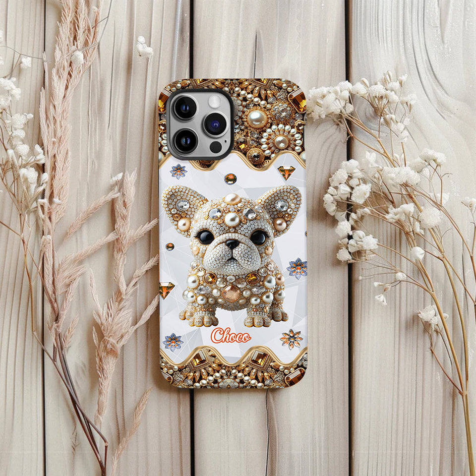 Love French Bulldog - Personalized Dog Full Print Phone Case