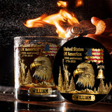 250th Anniversary - Personalized Bald Eagle Whiskey Glass