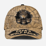 Papa's Wolf Pack - Personalized Father Classic Cap