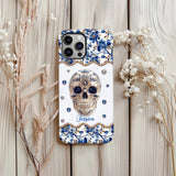 Skull Toile de Jouy - Personalized Skull Full Print Phone Case