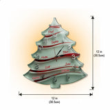 Festive Tree-Shaped - Personalized Family LED Light Wall Clock