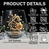 Alphabet Initial For Wine Lovers - Personalized Wine All Over Wine Glass