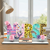 Love Nurse Life - Personalized Nurse Custom Shaped Acrylic Plaque