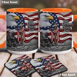 One Nation Under God - Personalized Bald Eagle Accent Mug