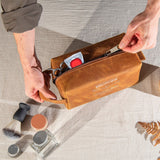 Congrats On Being My Brother - Personalized Sibling Leather Toiletry Bag