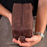 Congrats On Being My Brother - Personalized Sibling Leather Toiletry Bag