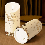 Nativity Scene - Personalized Christian Flameless Candle