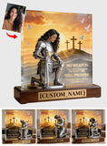 No Weapon That Is Formed Against Me Or My Family Will Prosper - Personalized Christian Custom Shaped Acrylic Plaque