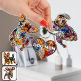 Dog Mom - Personalized Dog Keychain With Charms