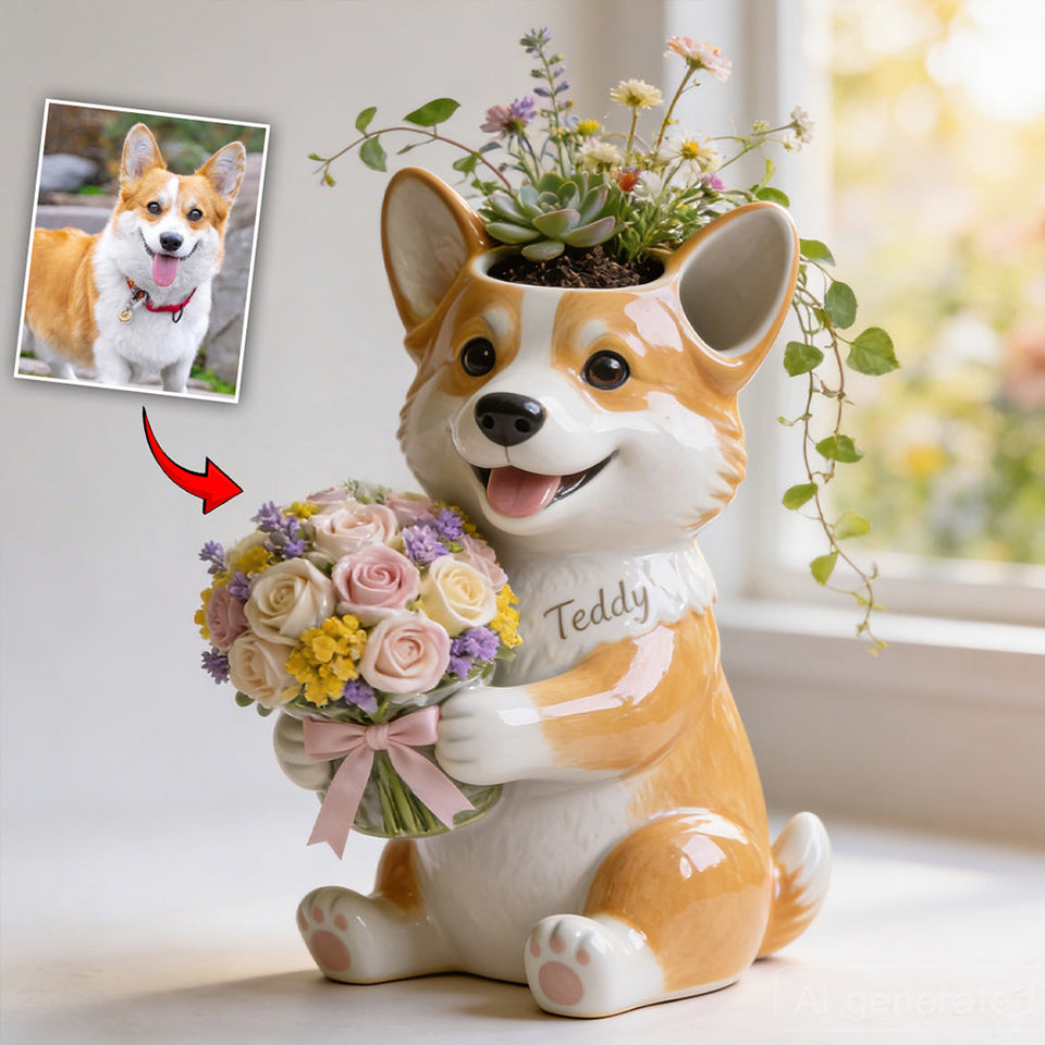 Custom Any Photo - Personalized Dog Acrylic Pot