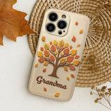 Mom Grandma Tree - Personalized Mother Leather Phone Case
