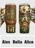 We Caught The Best Dad - Personalized Baseball Tumbler With Handle