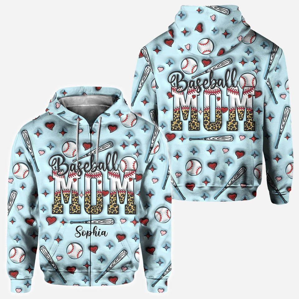 Baseball Mom - Personalized Baseball All Over Shirt