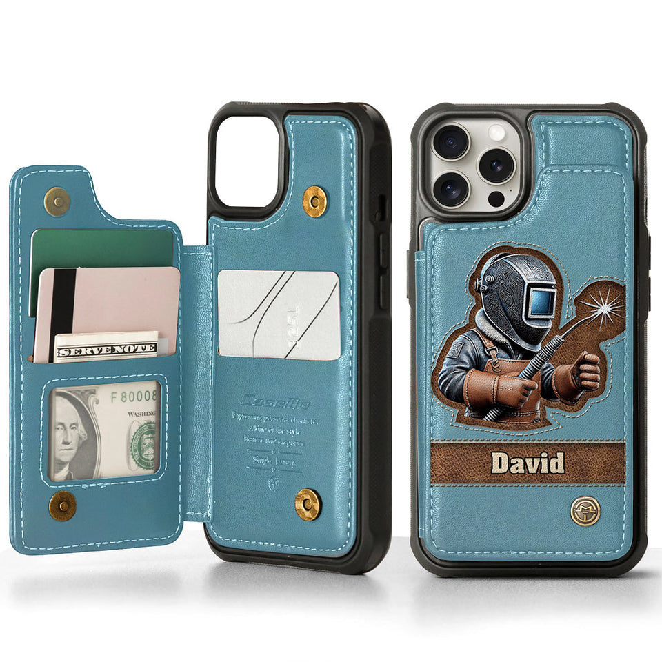 Strong Ones Become Welder - Personalized Welder Wallet Phone Case