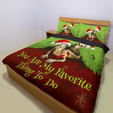 Funny Christmas Gift For Couple - Personalized Couple Bedding Set