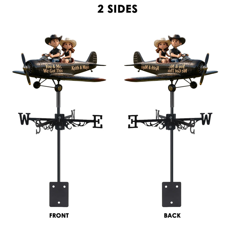 Airphane Couple - Personalized Couple Weather Vane