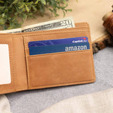 Whiskey And Cigar - Personalized Whisky Leather Wallet