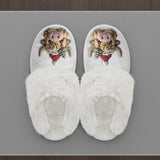 Cute Highland Cow - Personalized Highland Cow Slippers With Fur Lining