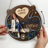 My Office - Personalized Nurse Spinner Sign Custom Shape