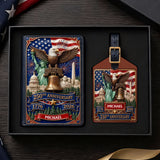 250th Anniversary - Personalized Independence Day/ 4th of July Passport Holder & Luggage Tag Set