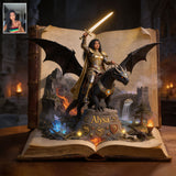 Dragon Rider, Fantasy Book Lover Gift - Personalized Book 2-Side Printed Acrylic Plaque