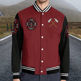 Custom Initial Jacket For Firefighter - Personalized Firefighter Varsity Jacket