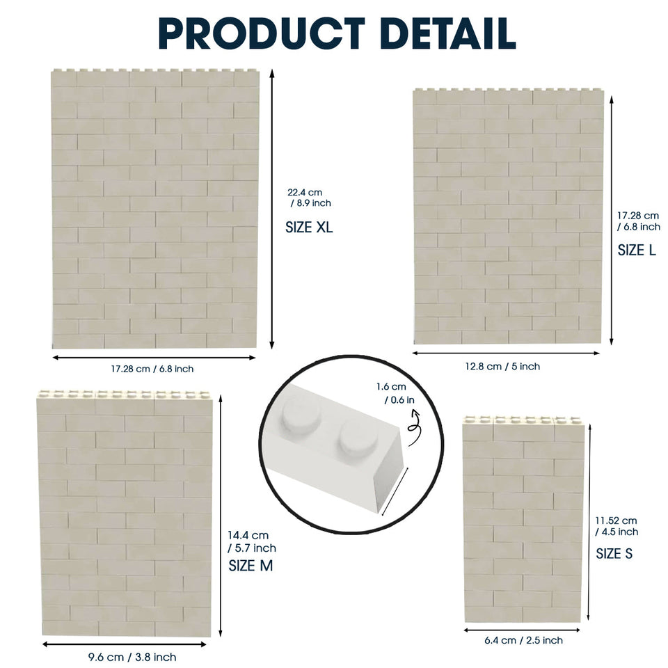 Custom Any Photo - Personalized Family One-sided Vertical Rectangle Building Brick Blocks