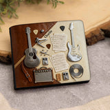 Guitarist - Personalized Guitar Leather Wallet