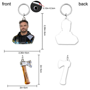 Custom Any Photo - Personalized Firefighter Keychain With Charms