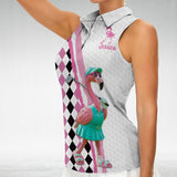 Flamingo Golf - Personalized Golf Sleeveless Polo Shirt