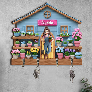 Welcome To My Garden - Personalized Gardening Custom Shaped Key Rack
