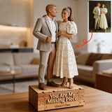Couple Gift, You Are My Missing Piece - Personalized Couple Custom Shaped Acrylic Plaque