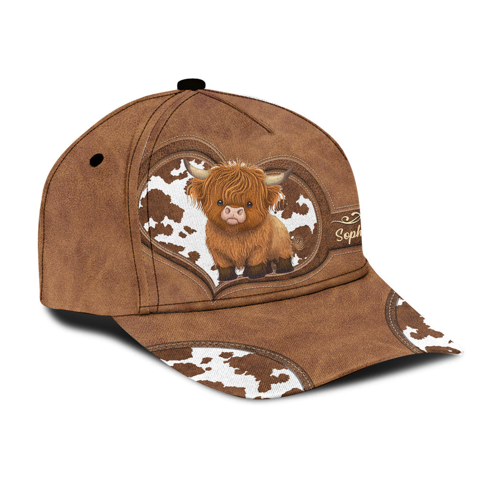Cute Highland Cow - Personalized Highland Cow Classic Cap