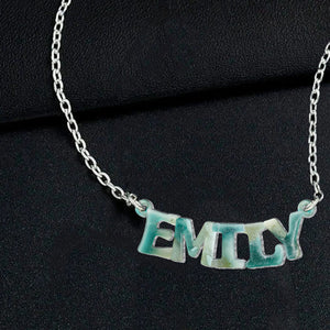 Sea Glass - Personalized Sea Lover Custom Shaped Pendant Necklace