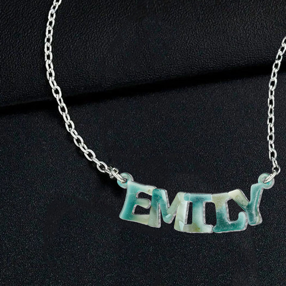 Sea Glass - Personalized Sea Lover Custom Shaped Pendant Necklace