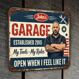 Mechanic's Garage - Personalized Mechanic Cut Metal Sign