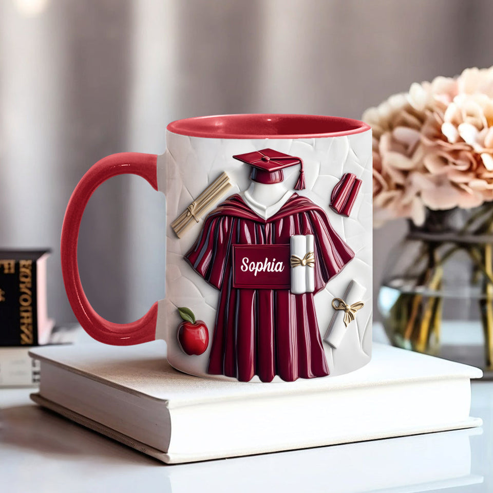 Milestone Of A Journey - Personalized Graduation Accent Mug