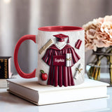 Milestone Of A Journey - Personalized Graduation Accent Mug