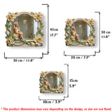 Custom Any Photo And Flower - Personalized Self Love Wall Hanging Mirror